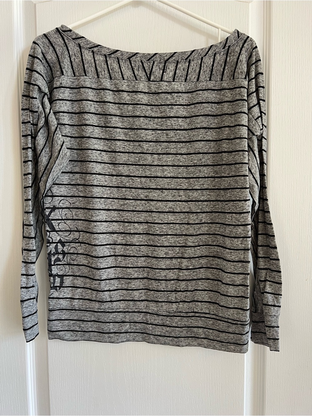 Fox Black and Heather Gray Striped Long Sleeve Shirt - Picture 2 of 3